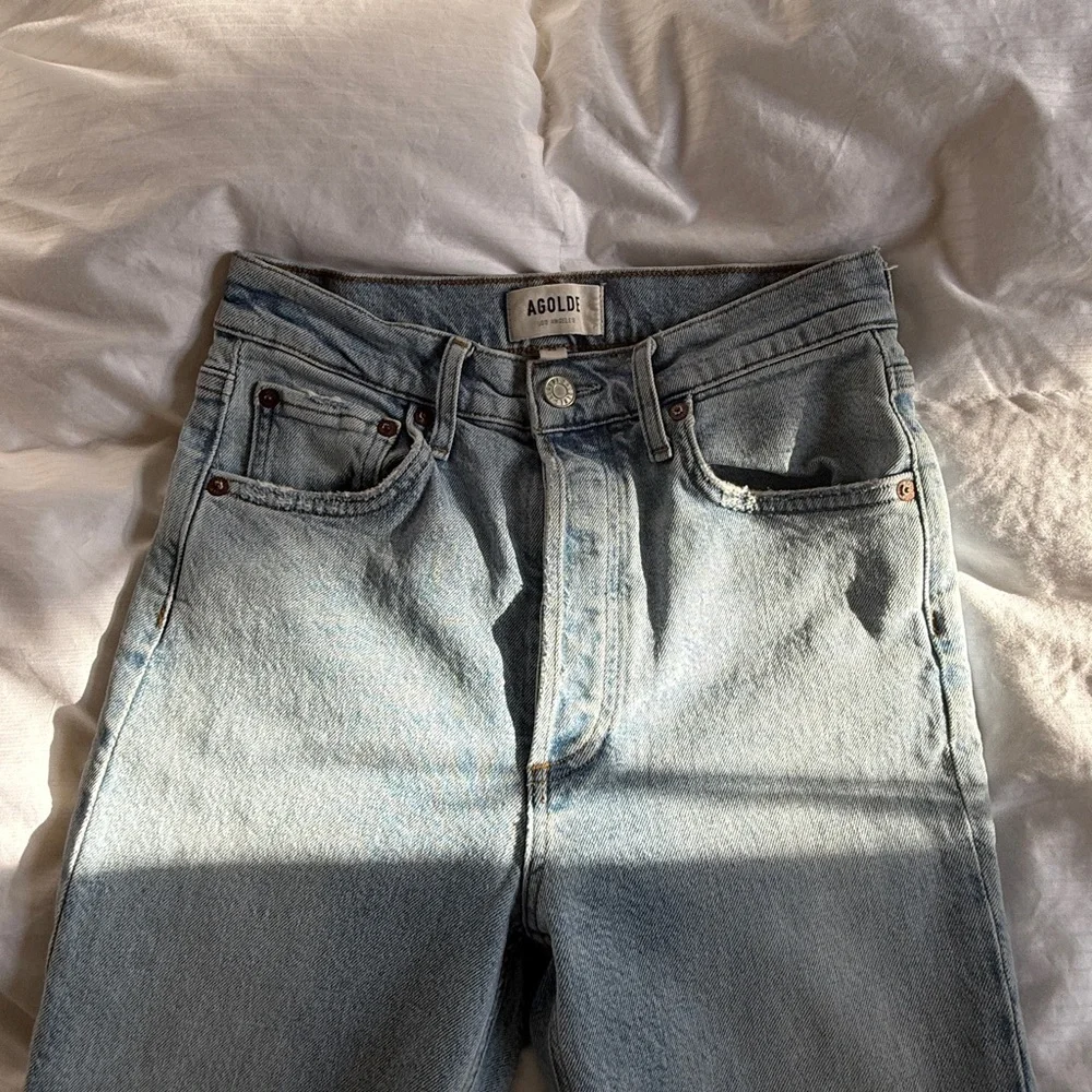 AGOLDE Riley High-Rise Fringe Hem Jeans | 25 - Picture 4 of 9